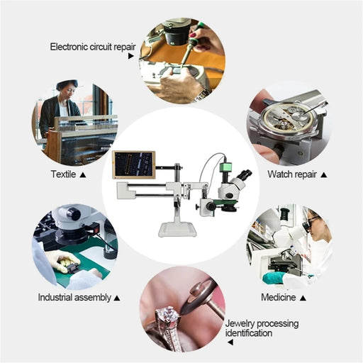 BEST BST-X7 Trinocular Stereoscopic Microscope Universal Bracket Mobile Phone Maintenance Microscope - 2