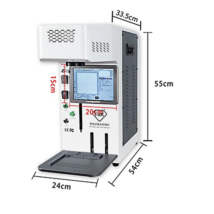 Small-Sized Full-Automatic Laser Marking and Screen Removal Machine 220V TBK-958B - AU Plug - 4