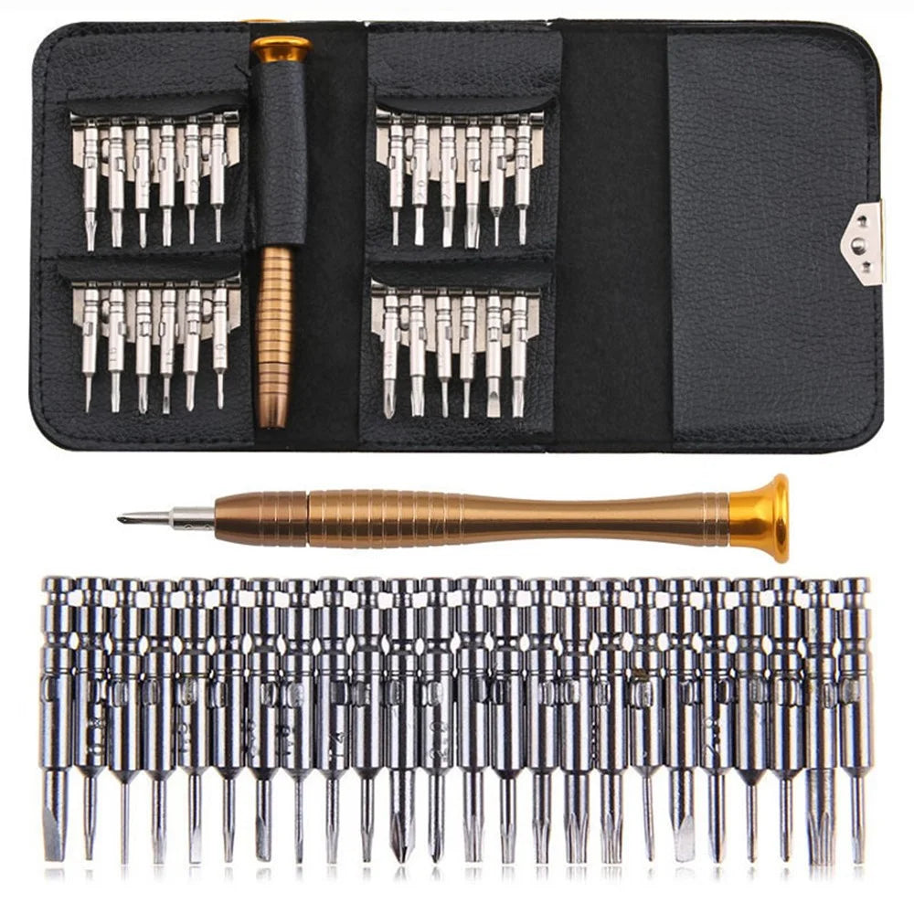 25-in-1 Screwdriver Set Hand Tool Kit Wallet Packing for Mobile Phone PC Repair - 1