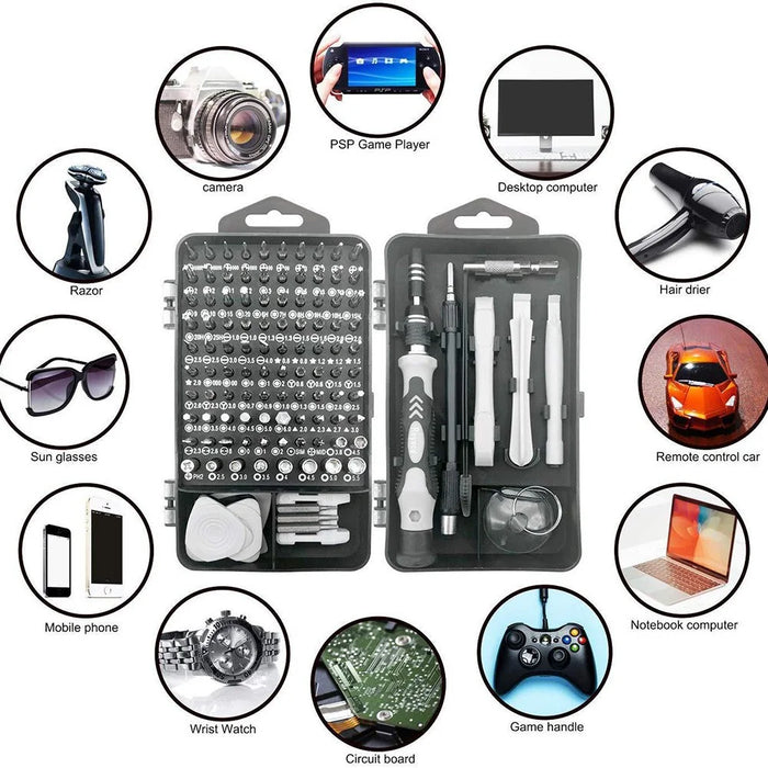 122-in-1 Precision Screwdriver Set Multi Function Electronics Mobile Phone Repair Tool Kit - 4