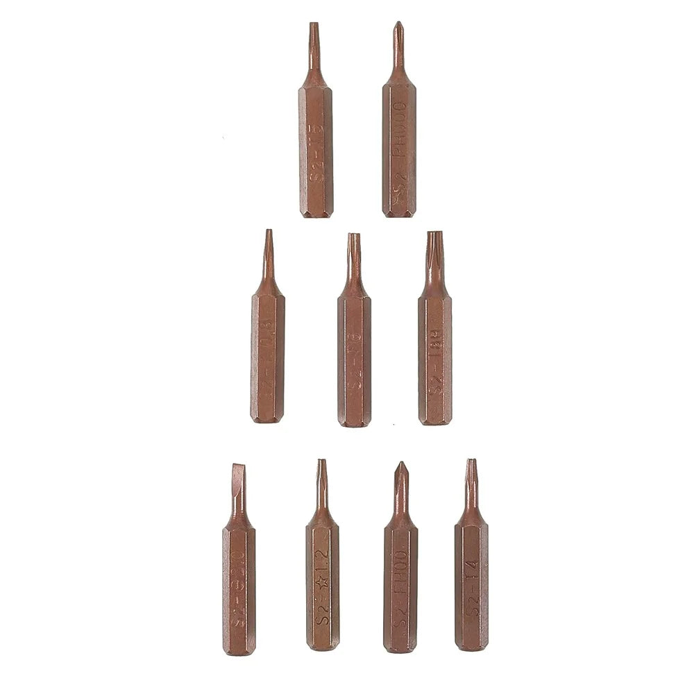BEST BST-927 9 in 1 S2 Precision Magnetic Aluminum Alloy Handle Pen Screwdriver Bit Set - 5