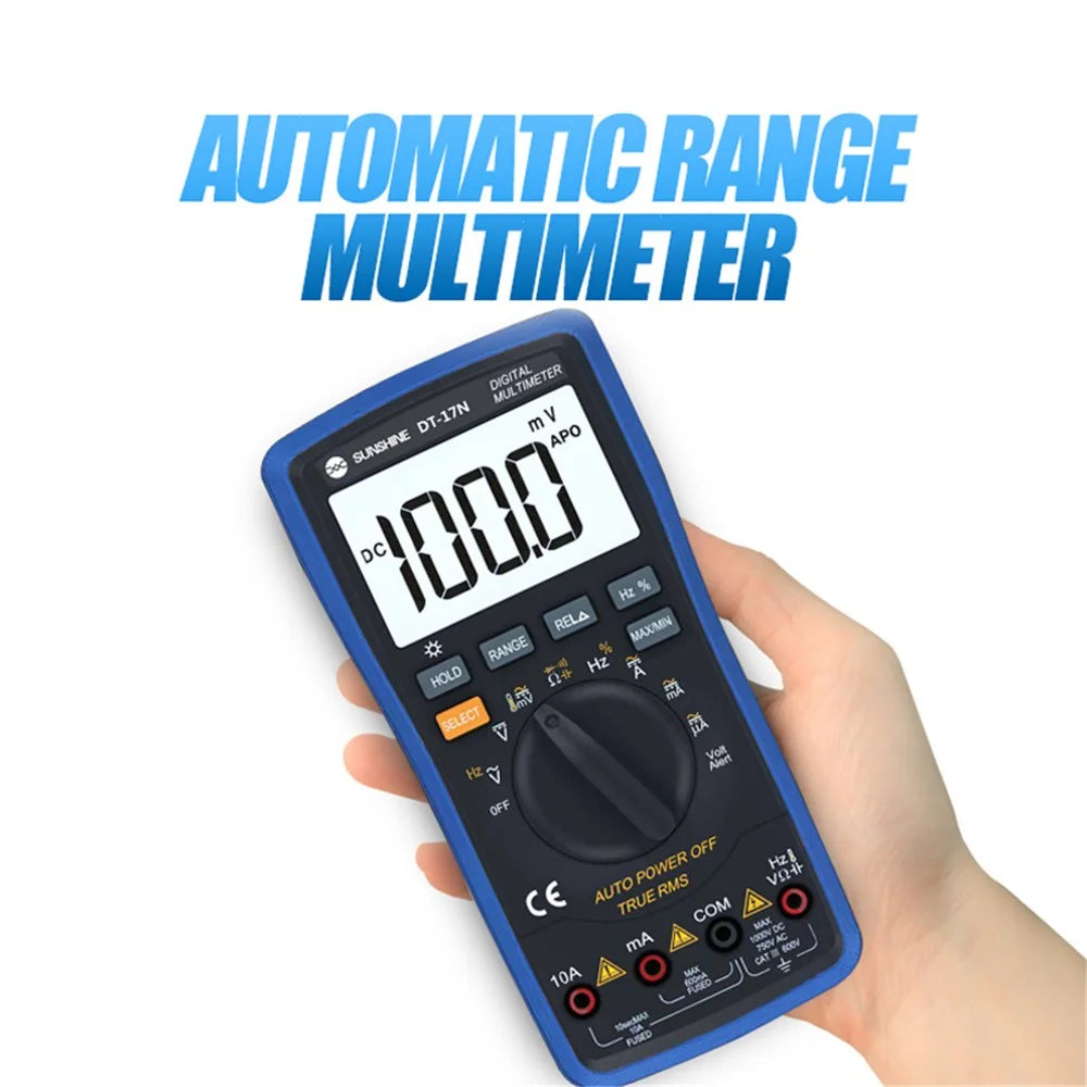 SUNSHINE DT-17N Auto Range High Precision Automatic Digital Multimeter LCD Display Instrument Tester for Repair Tools - 5