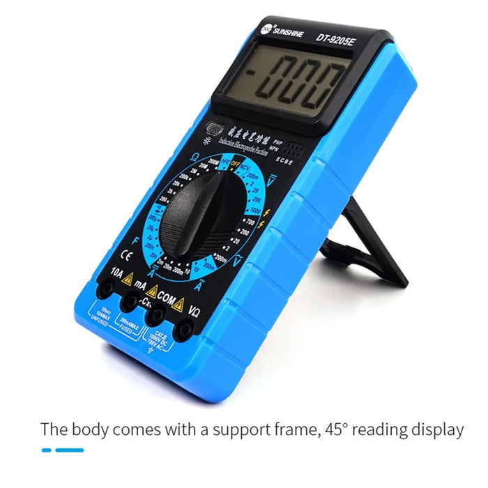 SUNSHINE DT-9205E High Precision Digital Multimeter Overload Protection LCD Display Instrument Tester for Repair Tools - 5