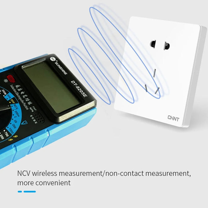 SUNSHINE DT-9205E High Precision Digital Multimeter Overload Protection LCD Display Instrument Tester for Repair Tools - 6
