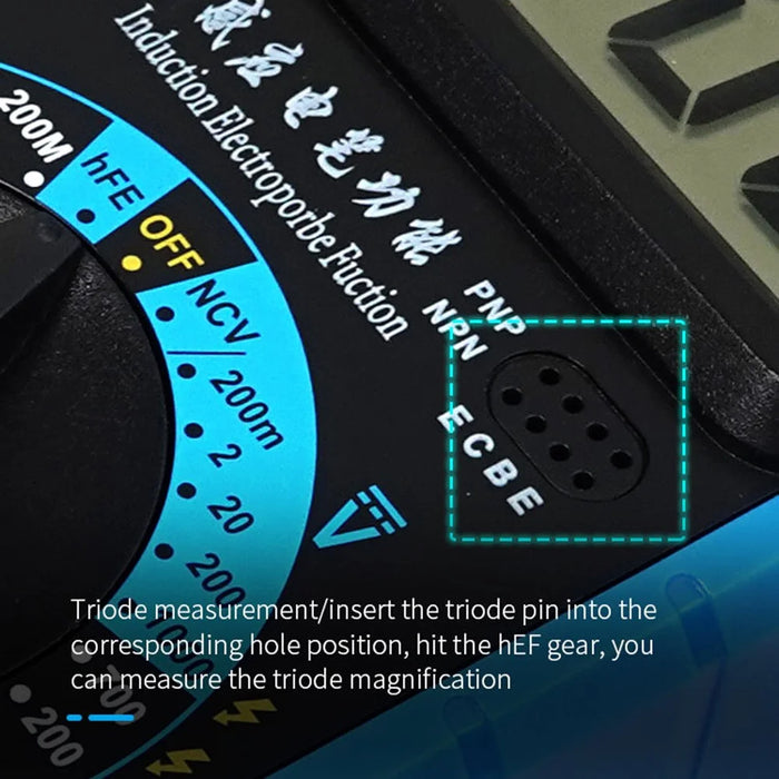 SUNSHINE DT-9205E High Precision Digital Multimeter Overload Protection LCD Display Instrument Tester for Repair Tools - 7