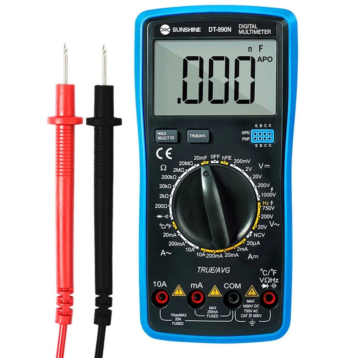 SUNSHINE DT-890N High Precision Digital Multimeter Overload Protection LCD Display Instrument Tester for Repair Tools - 1