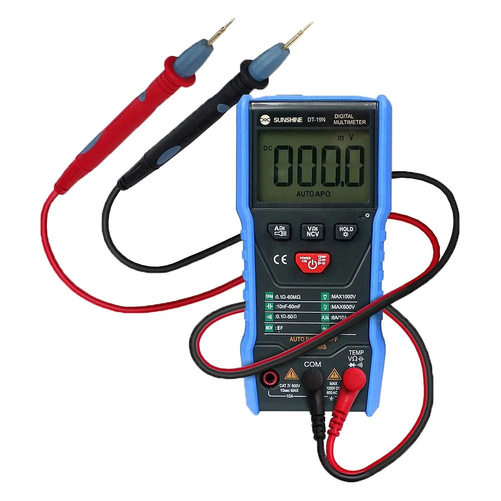 SUNSHINE DT-19N Mini Multimeter Fireproof ABS Pocket Size Instrument Tester with LCD Display for Repair Tools - 1