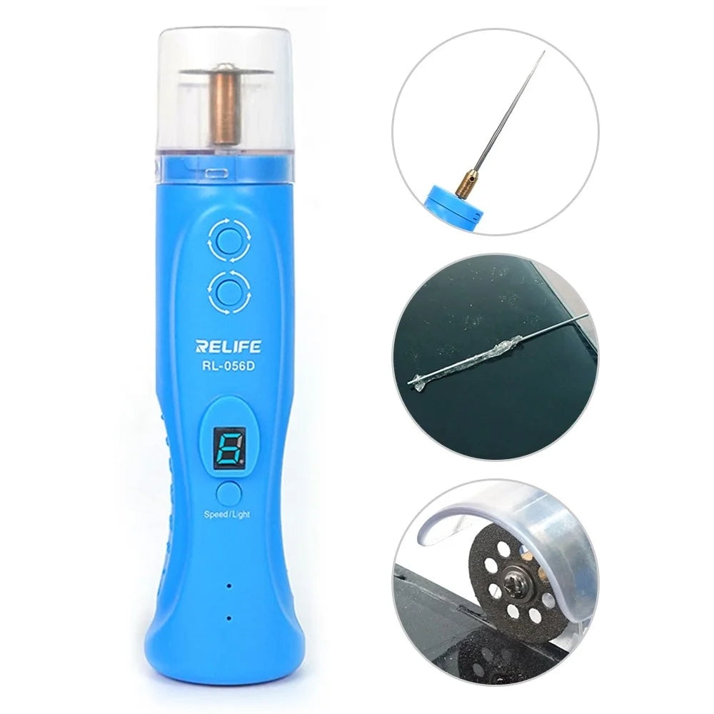 RELIFE RL-056D Professional Electric Glue Remover Machine for Mobile Phone Touch Screen Repair Anti-Skid Handle Tool Smart Cutting and Degumming Machine with 6-Speed Adjustable - 1