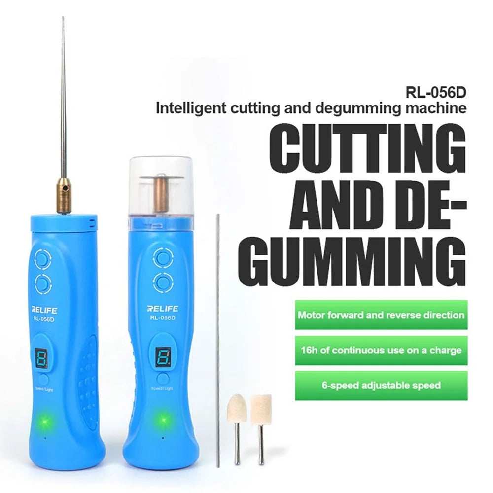 RELIFE RL-056D Professional Electric Glue Remover Machine for Mobile Phone Touch Screen Repair Anti-Skid Handle Tool Smart Cutting and Degumming Machine with 6-Speed Adjustable - 2