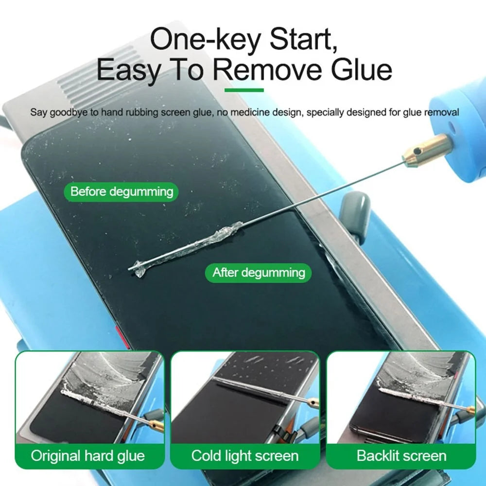 RELIFE RL-056D Professional Electric Glue Remover Machine for Mobile Phone Touch Screen Repair Anti-Skid Handle Tool Smart Cutting and Degumming Machine with 6-Speed Adjustable - 5