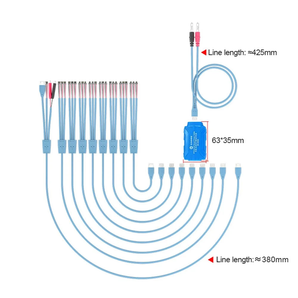 SUNSHINE SS-905D V 7.0 Mobile Phone Repair Cable Dedicated Power Cord for iPhone/Android Series Portable Power Cable Identifier - 7