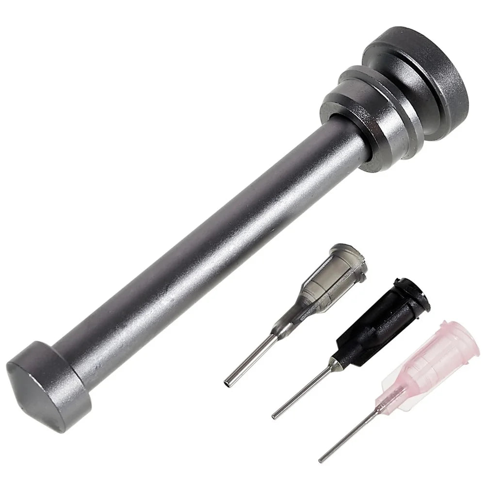 BEST BST-013 Aluminum Alloy Syringe Booster Kit with 3 Dispensing Needles for Electronic Devices Repair Tool Glue Applicator Oil Dispensing - 3