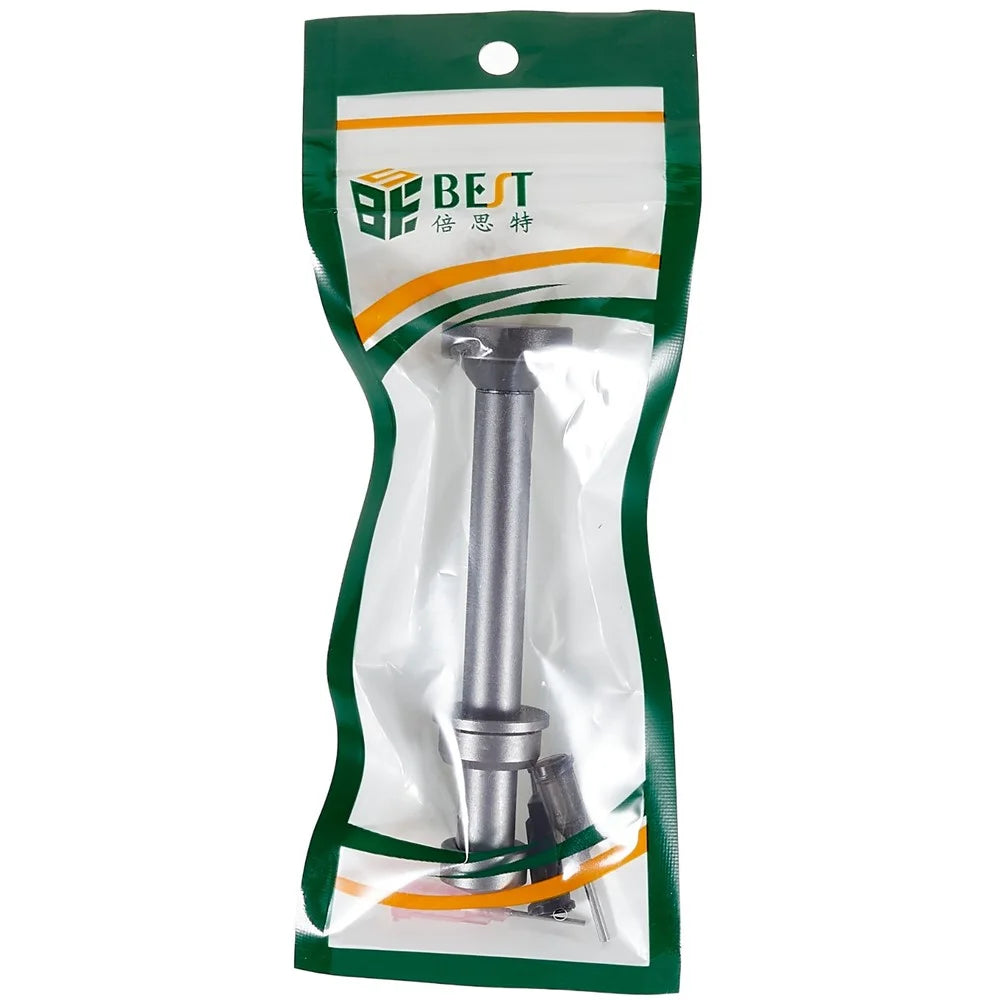 BEST BST-013 Aluminum Alloy Syringe Booster Kit with 3 Dispensing Needles for Electronic Devices Repair Tool Glue Applicator Oil Dispensing - 5
