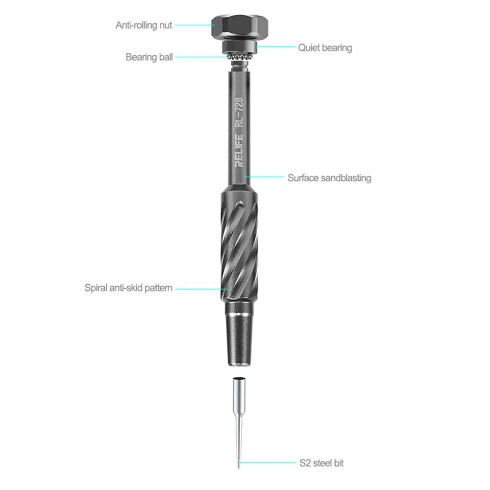 RELIFE RL-728A Strong Magnetic Absorption Screwdriver Kit for Mobile Phone Repair - 7