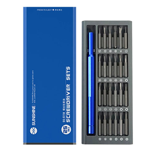 SUNSHINE SS-5118 25-in-1 High Performance Screwdriver Set with Groove Magnetic Storage Organizer Mobile Phone Screen Replace Repair Tools - 1