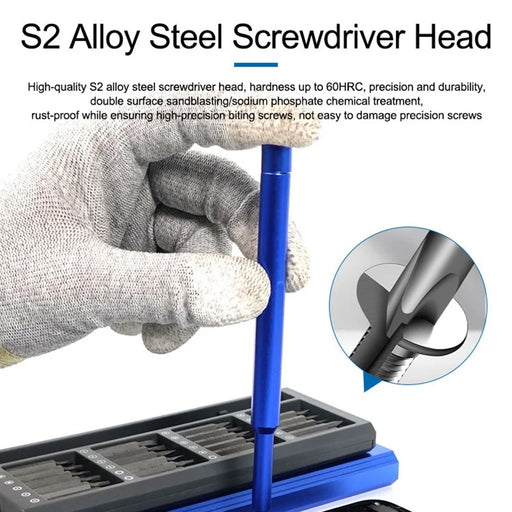 SUNSHINE SS-5118 25-in-1 High Performance Screwdriver Set with Groove Magnetic Storage Organizer Mobile Phone Screen Replace Repair Tools - 2