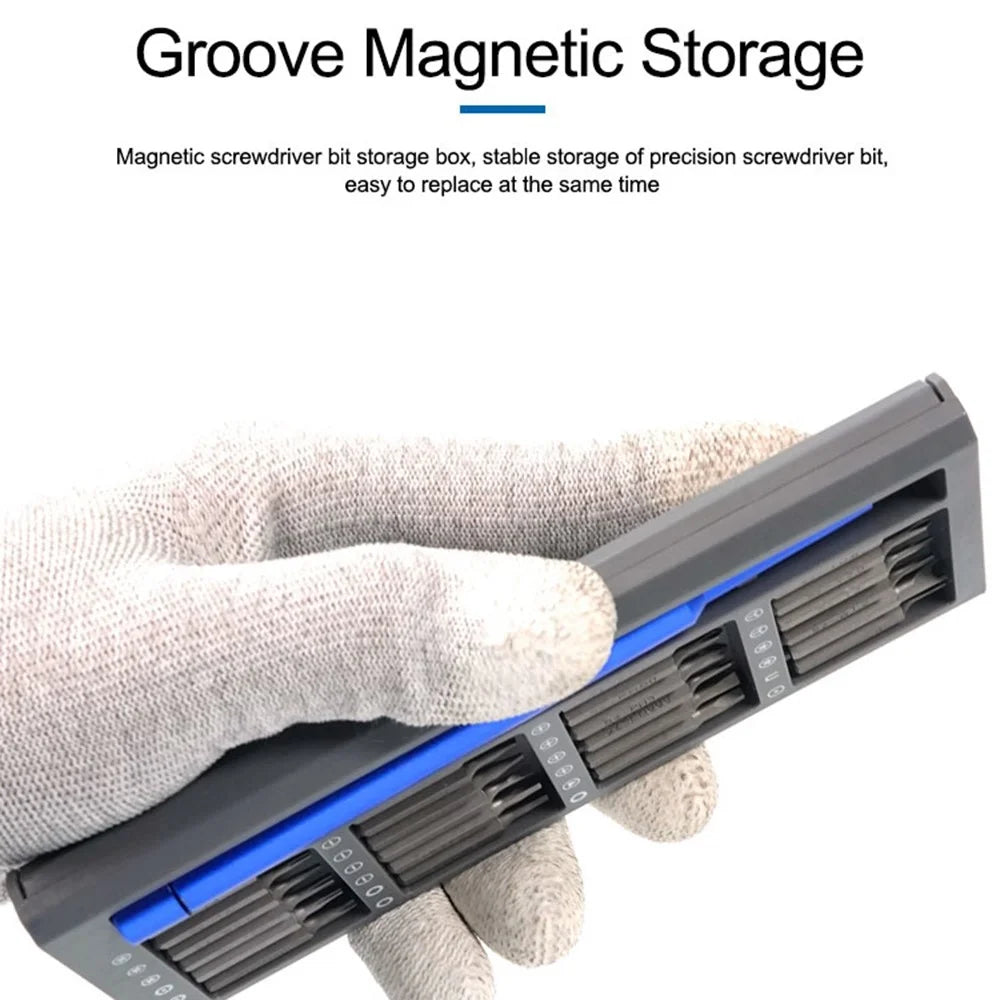 SUNSHINE SS-5118 25-in-1 High Performance Screwdriver Set with Groove Magnetic Storage Organizer Mobile Phone Screen Replace Repair Tools - 3
