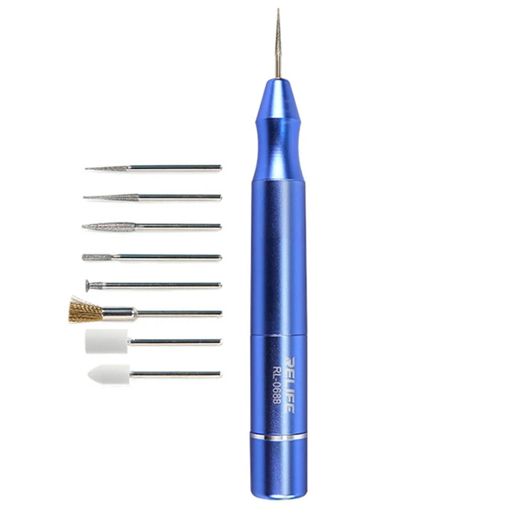 RELIFE RL-068B Smart Mini Electric Polishing Pen Cutting Grinding Engraving Kit for Motherboard Repair Tools - 1