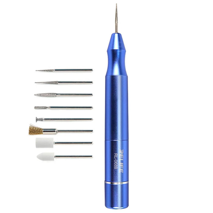 RELIFE RL-068B Smart Mini Electric Polishing Pen Cutting Grinding Engraving Kit for Motherboard Repair Tools - 1