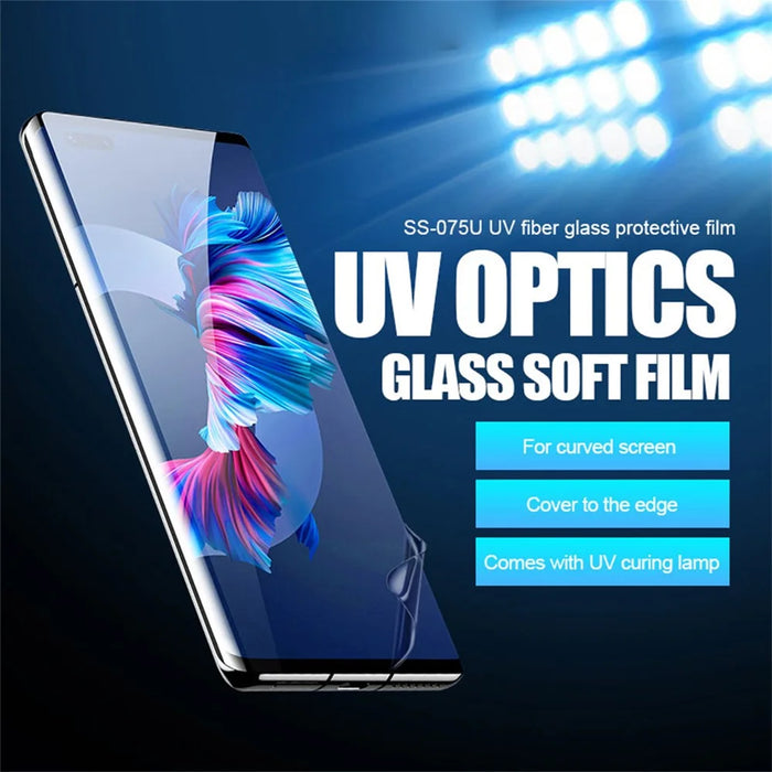 SUNSHINE SS-075U 25Pcs HD UV Fiber Glass Protective Film Front Rear Film with UV Curing Lamp for SS-890 Cutting Machine Use - 6
