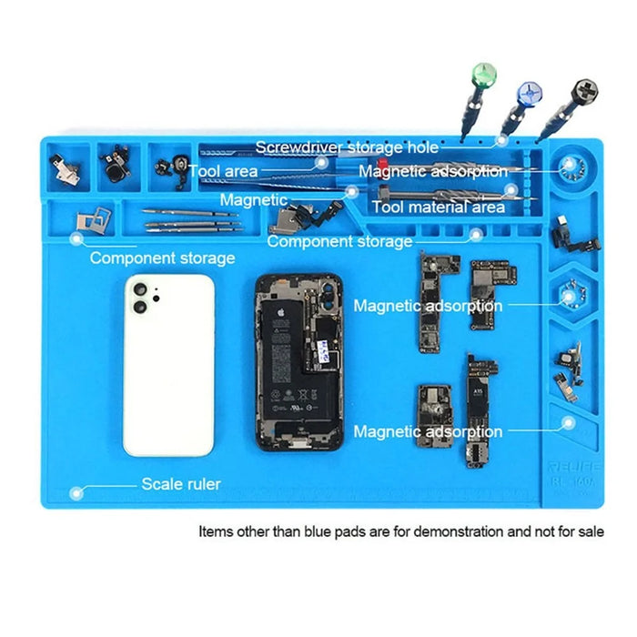 RELIFE RL-160A Insulation Silicone Soldering Repair Mat Heat Resistant Work Pad for Phone PCB Repair - 2