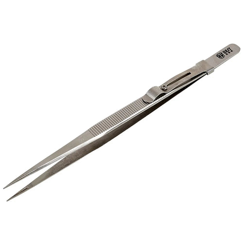 BEST BST-F1 202 Stainless Steel Tweezers Slide Buckle Design Diamond Gem Jewelry Making Craft Tool - 1