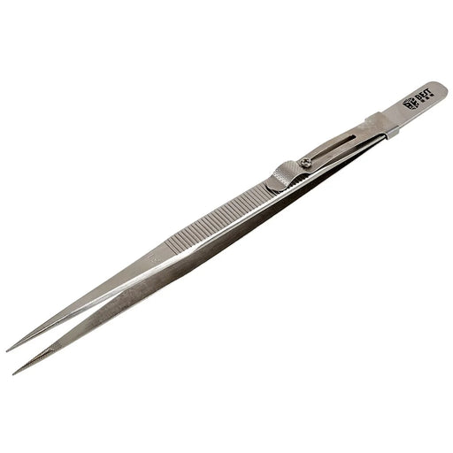 BEST BST-F1 202 Stainless Steel Tweezers Slide Buckle Design Diamond Gem Jewelry Making Craft Tool - 1