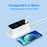YC-CDA19Q 75W 8-Port USB Fast Charger Desktop Multifunction Charging Station with Screen Display - EU Plug - 3