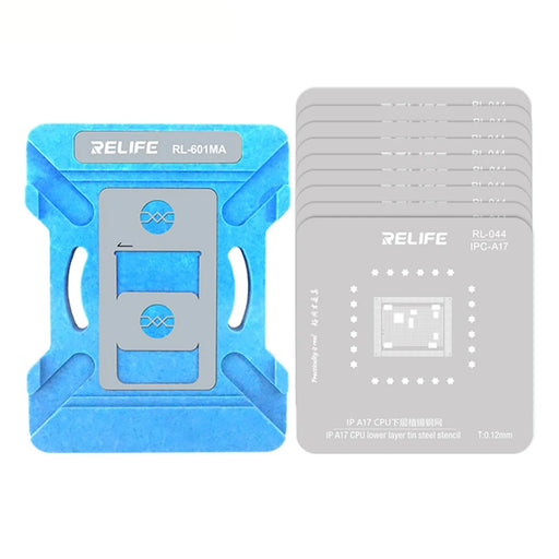 RELIFE RL-601MA A8-A15 CPU Reballing Stencil Platform for iPhone 6-13 Pro Max IC Chip Planting Tin Template Fixture - 1