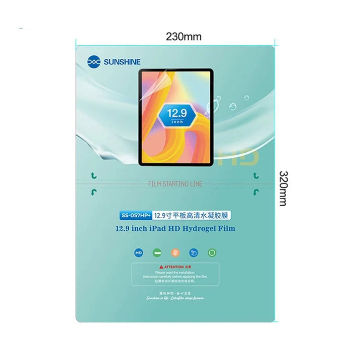 SUNSHINE SS-057HP+ 20 Sheets / Box Hydrogel Film for SS-890 Cutting Machine, Clear TPH Front / Rear Protective Film for All Models under 12.9-inch - 6