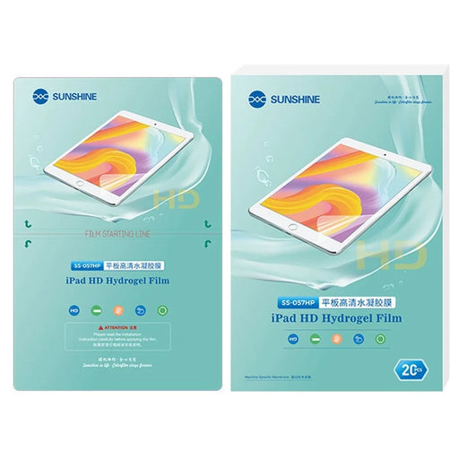 SUNSHINE SS-057HP 20 Sheets / Box Soft Hydrogel Screen Protector for SS-890 Cutting Machine, HD Clear Full Coverage TPH Front / Rear Film for All Models under 11-inch - 1