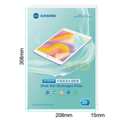 SUNSHINE SS-057HP 20 Sheets / Box Soft Hydrogel Screen Protector for SS-890 Cutting Machine, HD Clear Full Coverage TPH Front / Rear Film for All Models under 11-inch - 2