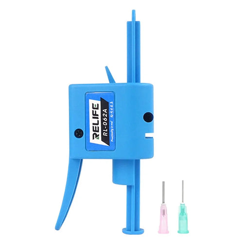 RELIFE RL-062A Manual Glue Gun with 2 Different Needle Booster Handheld Glue Guns for 10CC Syringe Oil, Solder Paste - 1