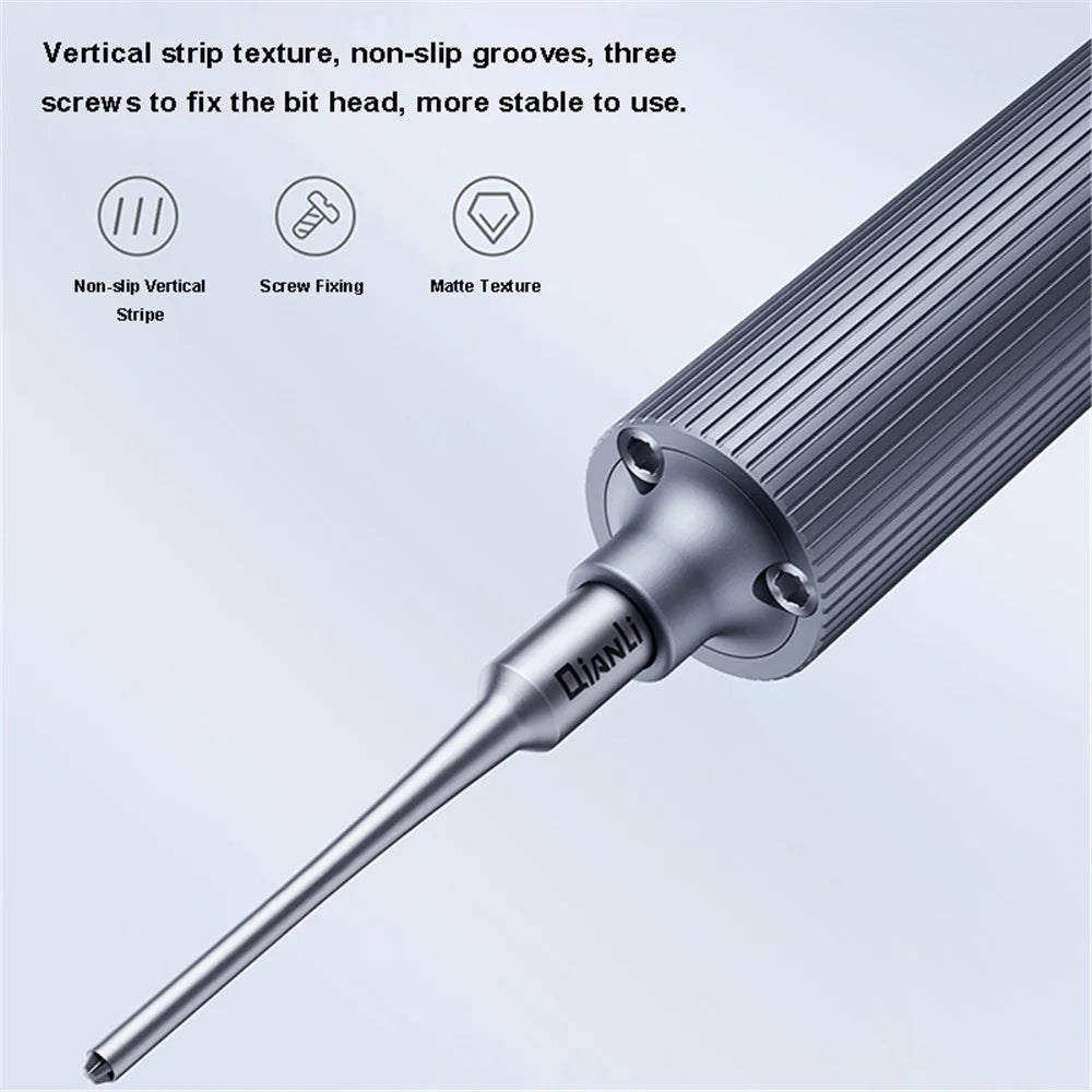 QIANLI 3D Screwdriver with Magnetic Bit Head Non-Slip Screwdriver Maintenance Repair Tool for Mobile Phones - Hexagon - 3