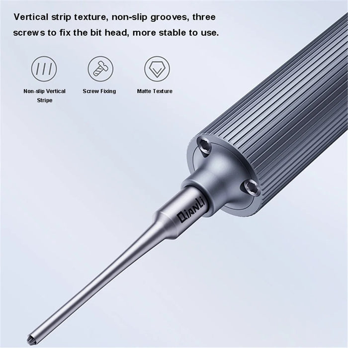 QIANLI 3D Screwdriver with Magnetic Bit Head Non-Slip Screwdriver Maintenance Repair Tool for Mobile Phones - Hexagon - 3