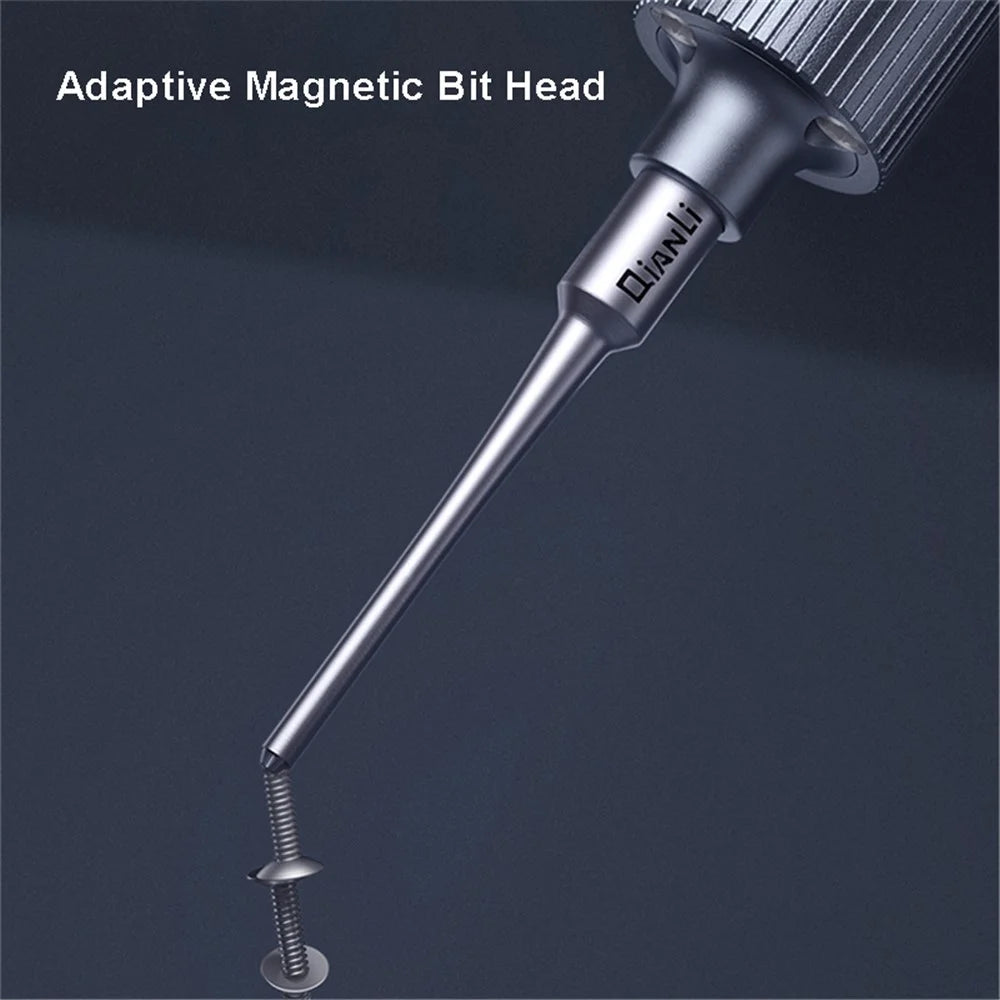 QIANLI 3D Screwdriver with Magnetic Bit Head Non-Slip Screwdriver Maintenance Repair Tool for Mobile Phones - Hexagon - 6