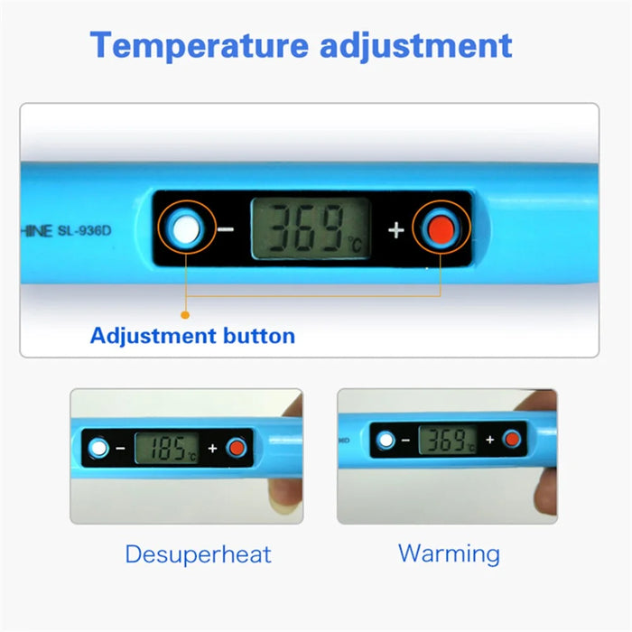 SUNSHINE SL-936D Electric Welding Pen LCD Adjustable Temperature Digital Electric Soldering Station for Mobile Phone Repair - EU Plug - 3