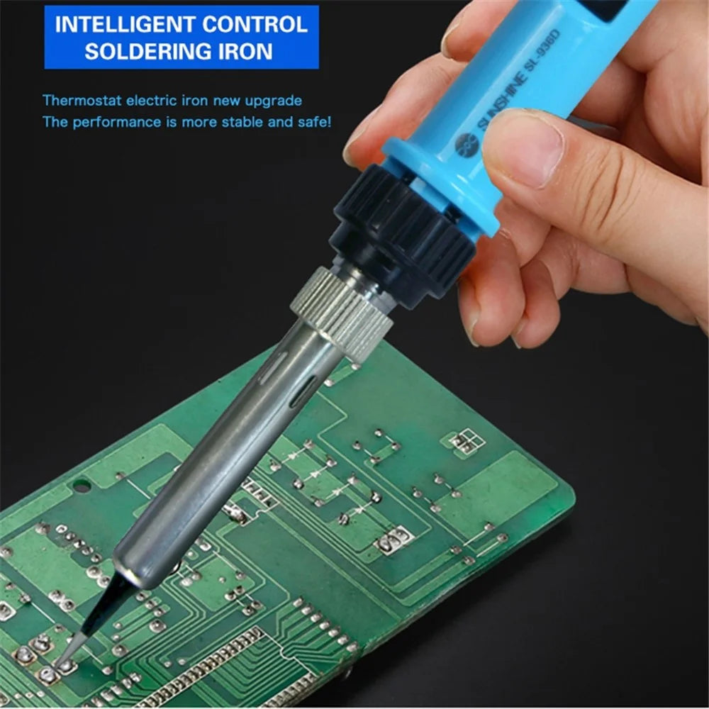 SUNSHINE SL-936D Electric Welding Pen LCD Adjustable Temperature Digital Electric Soldering Station for Mobile Phone Repair - EU Plug - 7