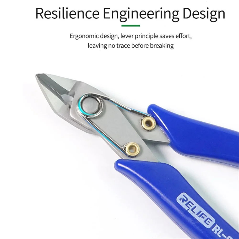 RELIFE RL-0001 High Precision Cutting Pliers Electronic Repair Hand Tool Wire Cable Soldering Wick Pliers - 4