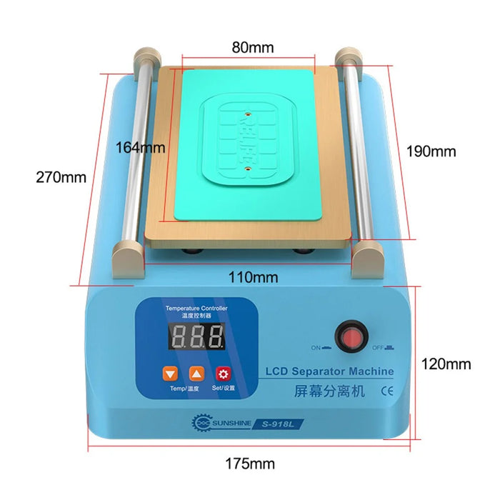 SUNSHINE S-918L Small Screen Splitting Machine LCD Screen Breaker Marking Machine - US Plug - 6
