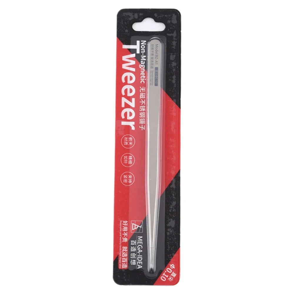 MEGA-IDEA BZ-A1 0.1mm Fine Tweezers Stainless Steel Straight Pointed Tip Tweezers Electronic Device Repair Tool - 4