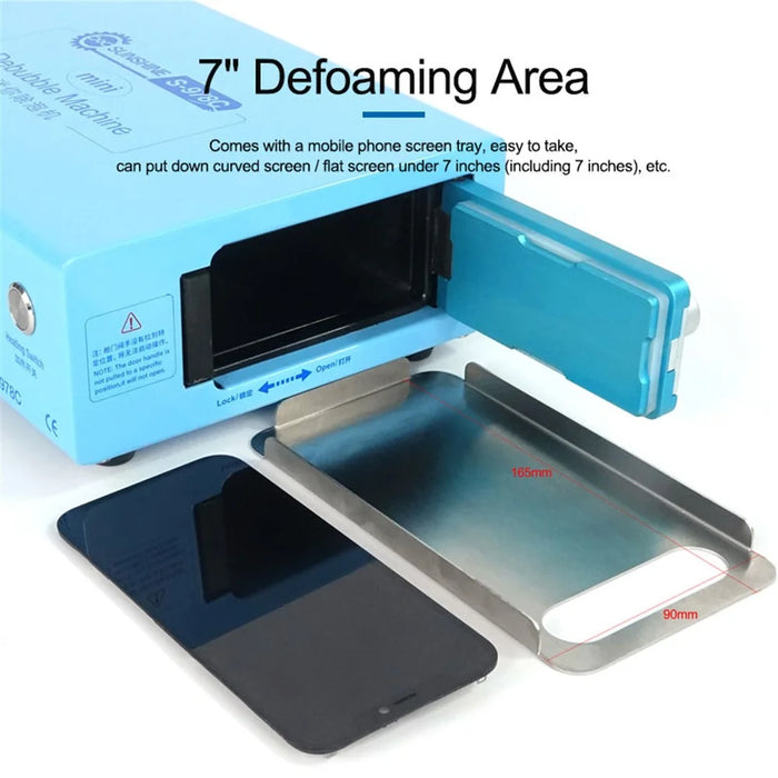 SUNSHINE S-978C Mini LCD Defoaming Bubble Remover Machine LCD Refurbishment Debubbler - UK Plug - 3