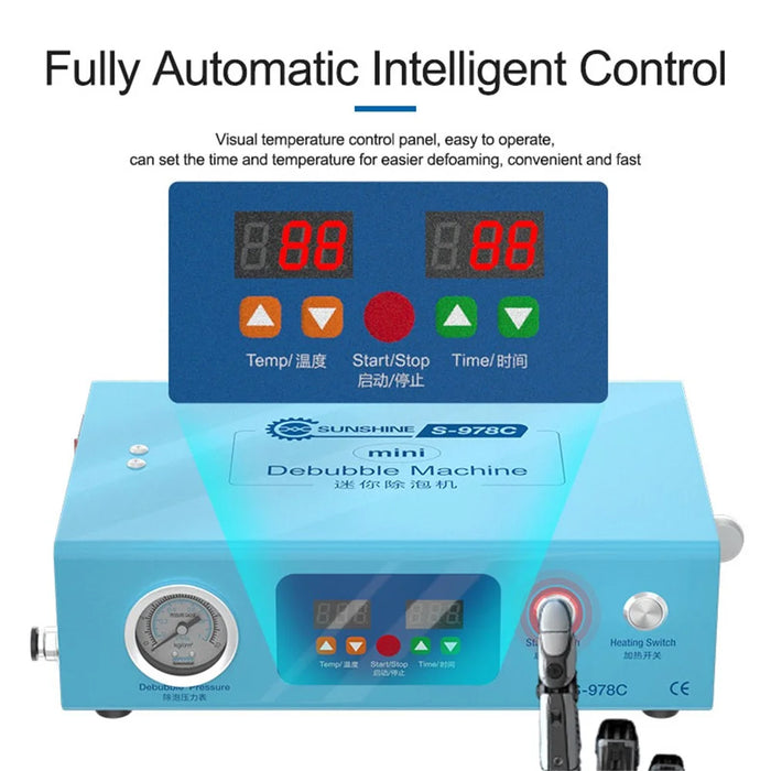 SUNSHINE S-978C Mini LCD Defoaming Bubble Remover Machine LCD Refurbishment Debubbler - UK Plug - 4