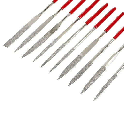 BEST 10Pcs Diamond Needle File Set Mini Hand Tools Ceramic Crafts DIY Wood Rasp File Needle Jewelry Polishing Carving Diamond File - 2