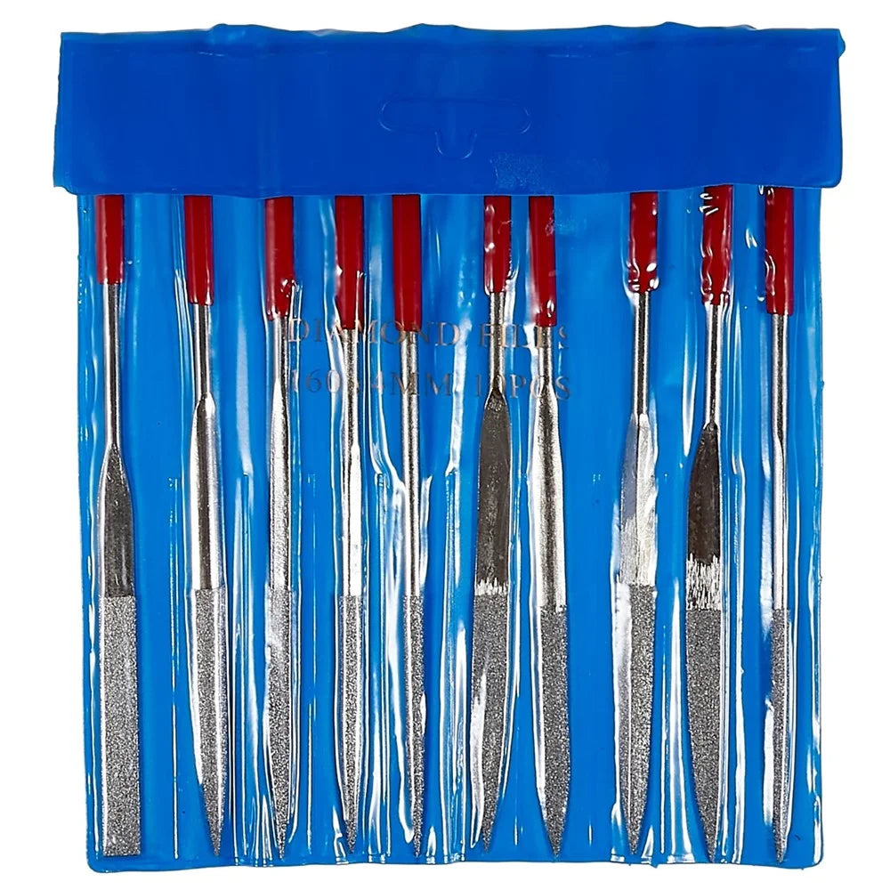 BEST 10Pcs Diamond Needle File Set Mini Hand Tools Ceramic Crafts DIY Wood Rasp File Needle Jewelry Polishing Carving Diamond File - 5