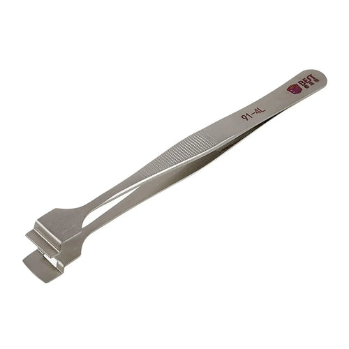 BEST BST-91-4L Stainless Steel Crystal Wafer Tweezers L-shaped Anti-slip Clips Tools for Mobile Repair - 1