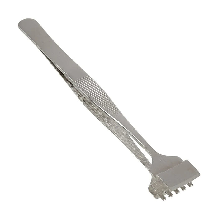 BEST BST-91-5T Anti-Static Stainless Steel Crystal Wafer Tweezers Tooth-shaped Hand Tools for BGA PCB Motherboard Phone Repair Tools - 3