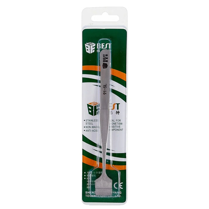 BEST BST-91-5T Anti-Static Stainless Steel Crystal Wafer Tweezers Tooth-shaped Hand Tools for BGA PCB Motherboard Phone Repair Tools - 5