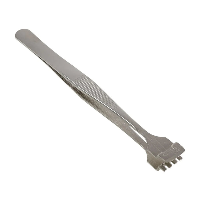 BEST BST-91-4T 1.2cm Tooth-shaped Crystal Wafer Tweezers Stainless Steel Maintenance Repair Tool Anti-Static Model Making Tool - 3