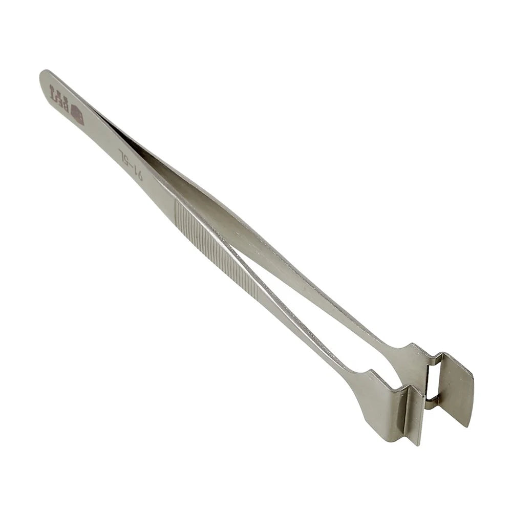 BEST BST-91-5L L-shaped Wafer Tweezers Stainless Steel Tweezers Dedicated Chip Hand Tool - 4